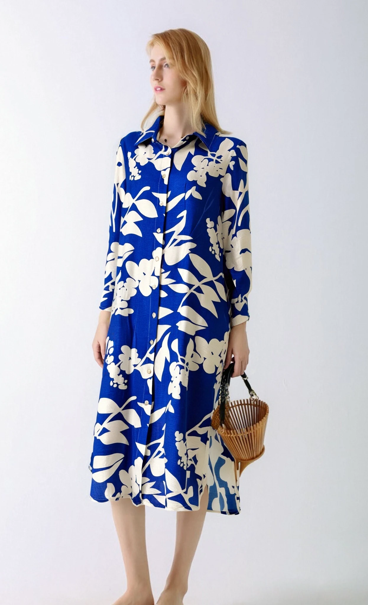 Shirt dress Short sleeve printed dress,Day dress,Daily dress,Casual maxi dress