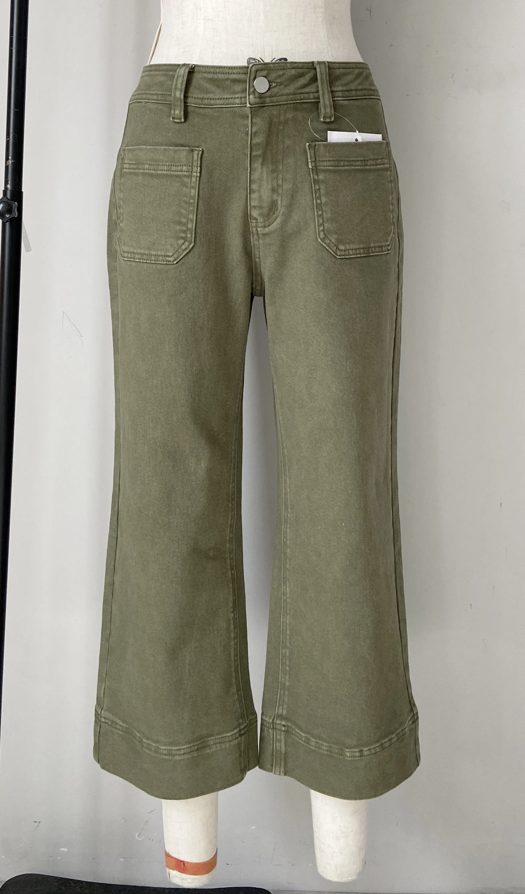 Women's Jeans In Washed Blue Denim Wash Pants 