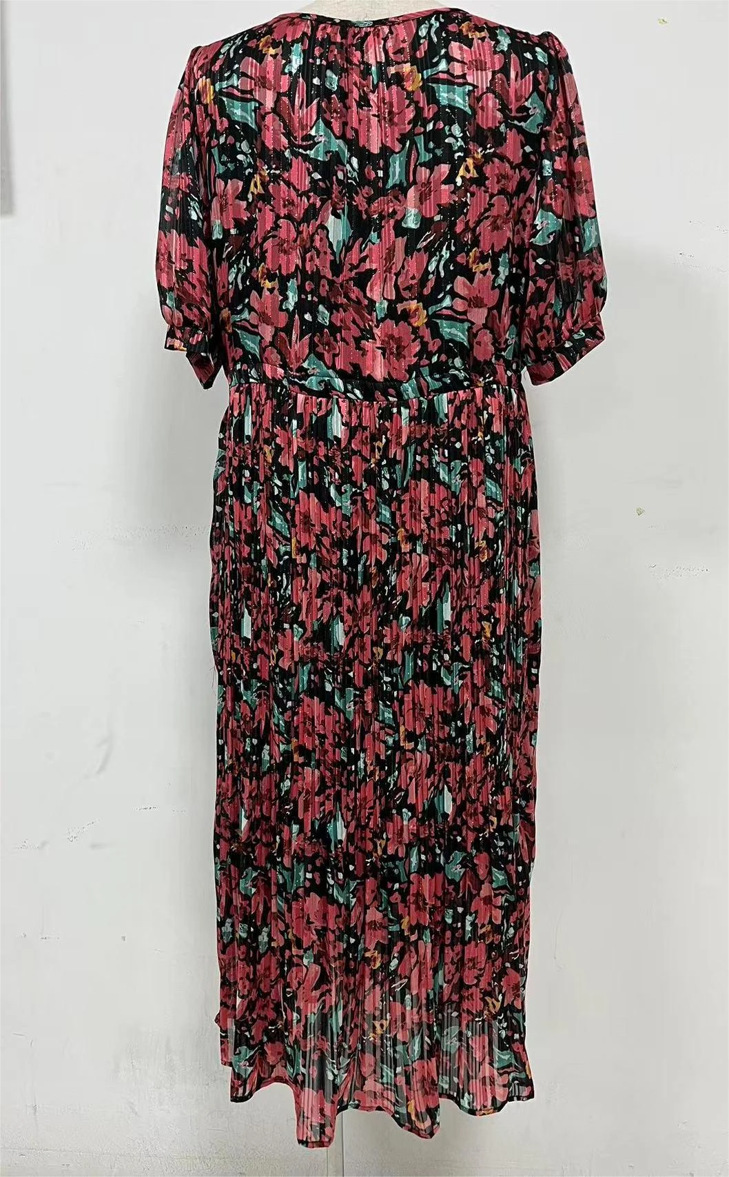 Short sleeve printed dress,Day dress,Daily dress,Casual maxi dress — view 3