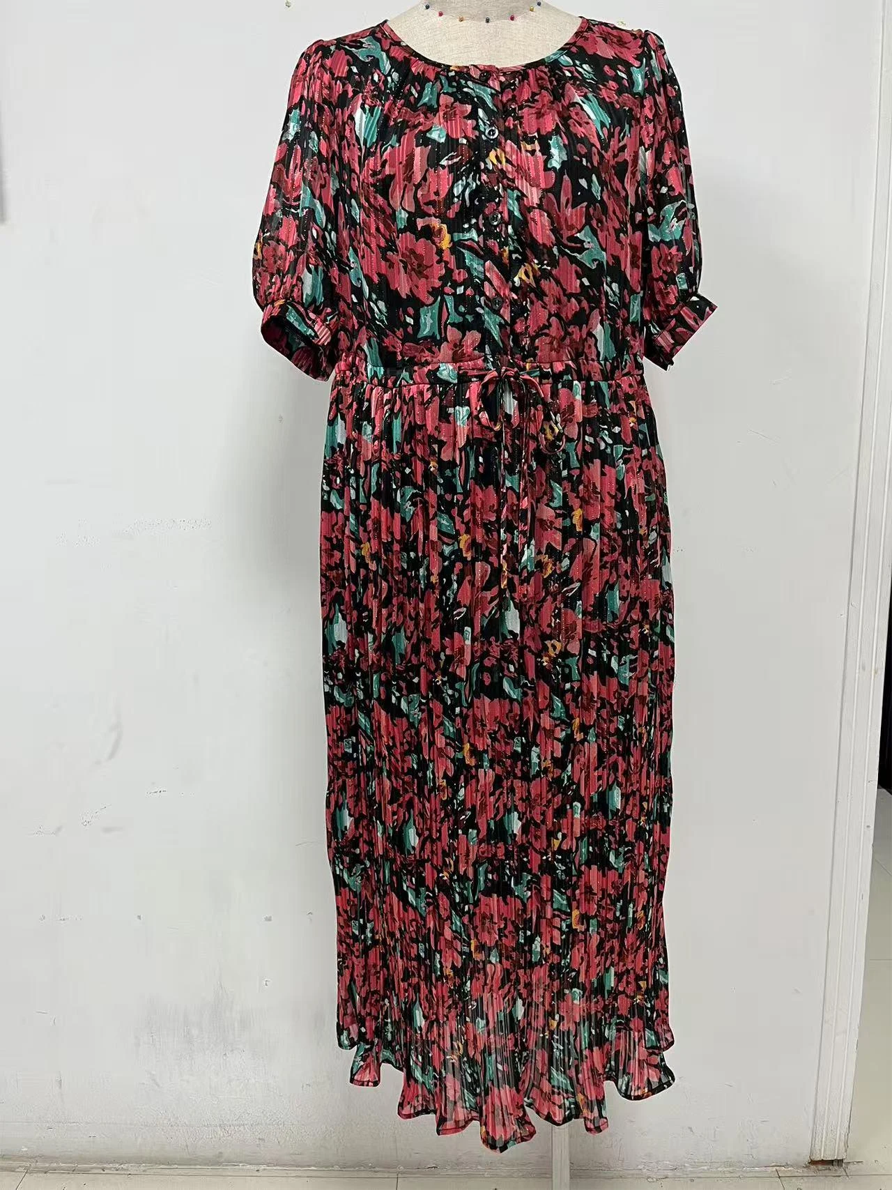 Short sleeve printed dress,Day dress,Daily dress,Casual maxi dress — view 2