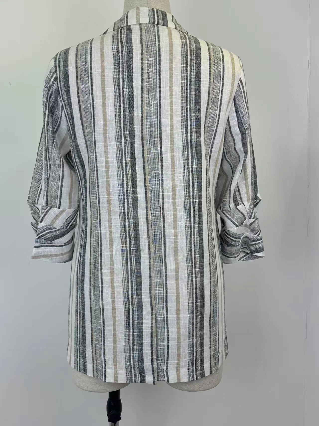 Women's Linen Blazer,Single-Breasted Blazer,Jacket — view 2